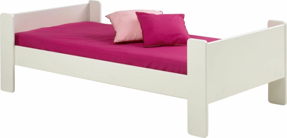 Steens For Kids Single Bed In Solid Plain White 4 Steens For Kids Single Bed In Solid Plain White - Image 2