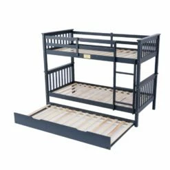 Noah Grey Bunk Bed With Underbed Trundle 10 Noah Grey Bunk Bed With Underbed Trundle -bedding sale 2d3a5342 1 crop