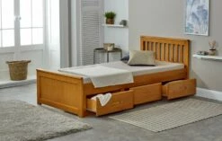 Amani UK 3'0 Mission Storage Bed In Honey -bedding sale 3 0 mission bed honey image 3