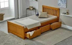 Amani UK 3'0 Mission Storage Bed In Honey -bedding sale 3 0 mission bed honey image 5
