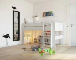 Steens Memphis UK Midsleeper Bed In Surf White With Play Tent