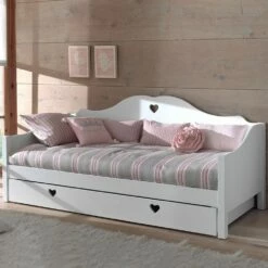 Vipack Amori Kids White Day Bed -bedding sale amori white day bed with storage drawer