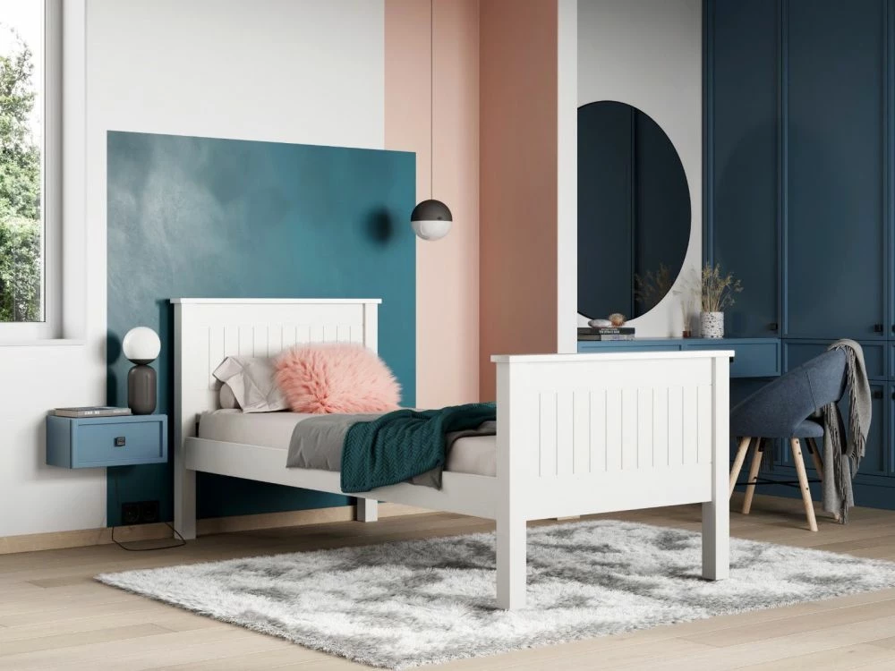 Astral Classic Single Bed In White 3 Astral Classic Single Bed In White