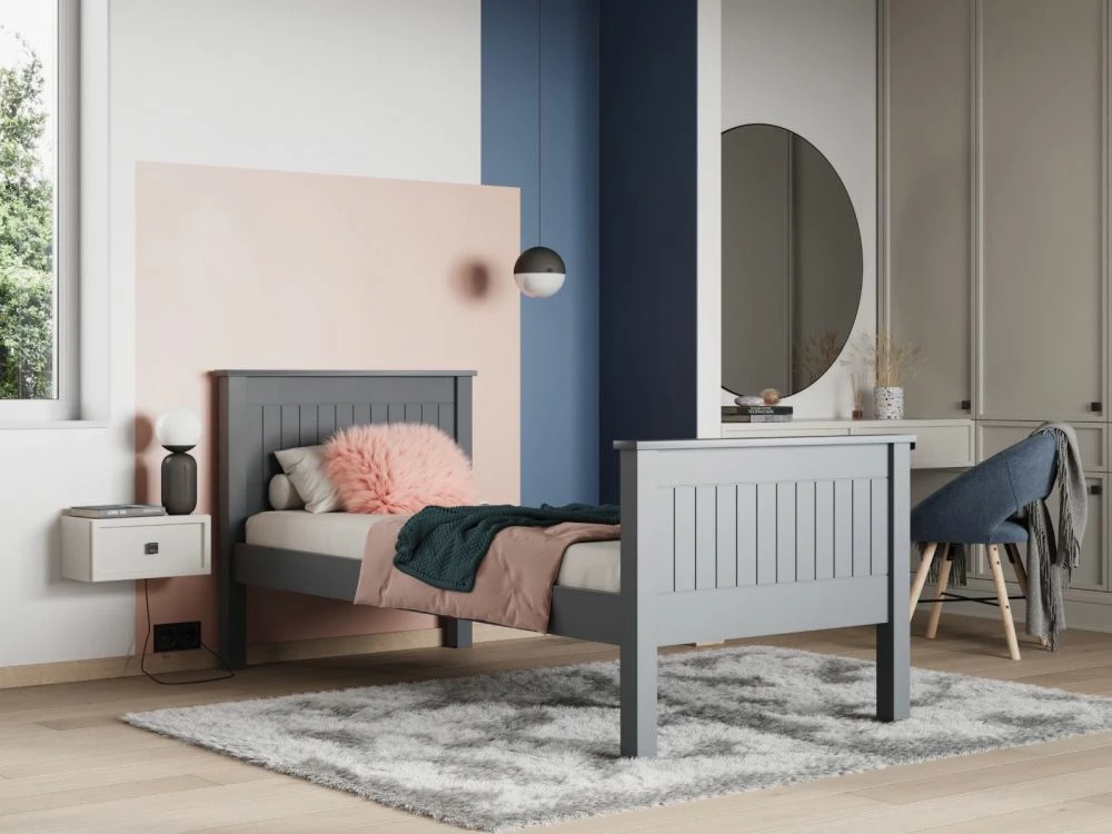 Astral Classic Single Bed In Grey 3 Astral Classic Single Bed In Grey