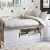 Julian Bowen Atom Low Sleeper In White -bedding sale ato101 atom low sleeper white roomset 1 1