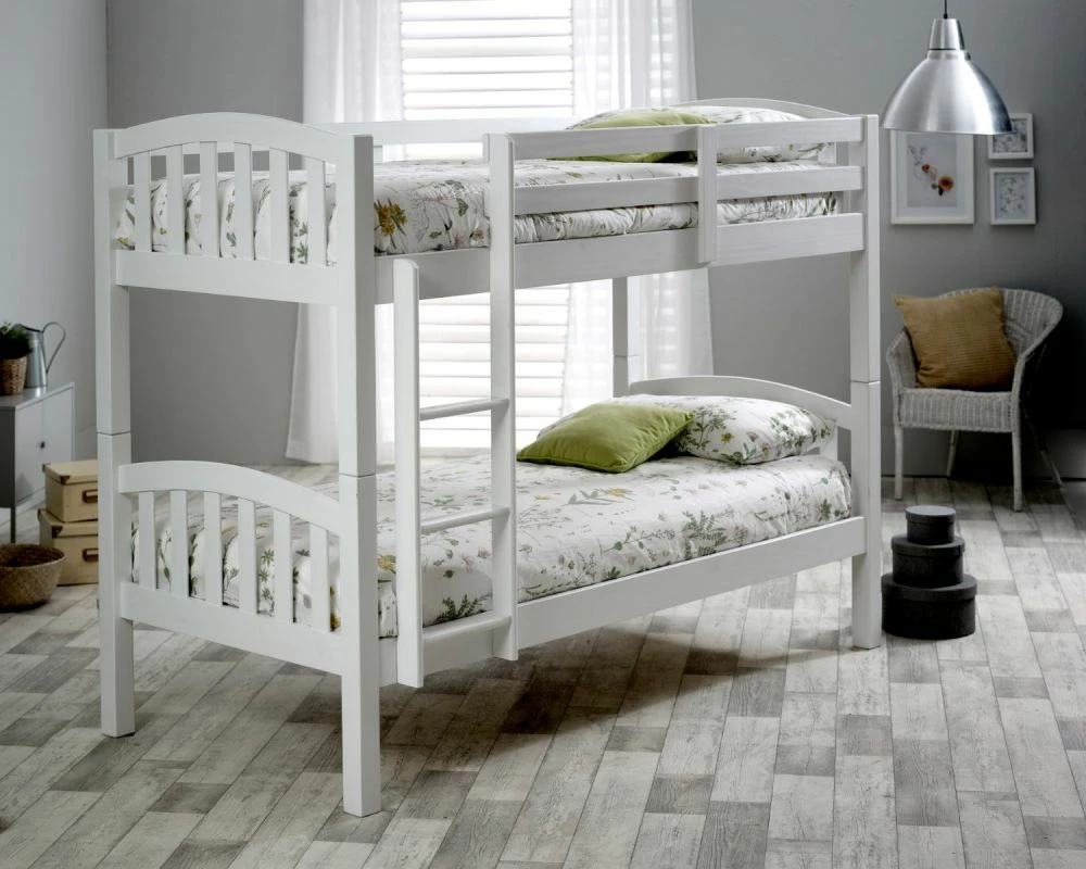 Daisy White Wooden Bunk Bed - 3ft Single 3 Daisy White Wooden Bunk Bed - 3ft Single