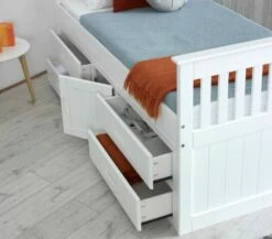 Amani UK Captains Storage Bed In White -bedding sale captains storage white3