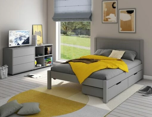 Stompa Classic Low End Double Bed In Grey With Drawers 6 Stompa Classic Low End Double Bed In Grey With Drawers -bedding sale cgledpd 1