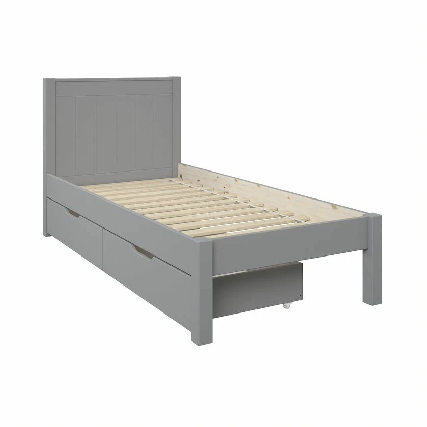 Stompa Classic Low End Single Bed In Grey With Drawers 4 Stompa Classic Low End Single Bed In Grey With Drawers - Image 2