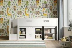 Flair Charlie Mid Sleeper Bed In White 8 Flair Charlie Mid Sleeper Bed In White -bedding sale charlie midsleeper tz3 5 white
