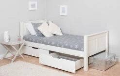 Stompa Classic Single Bed With Drawers In White