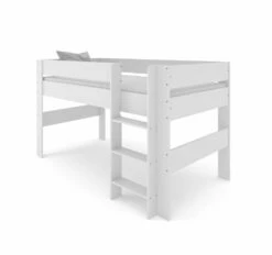 Kidsaw Coast Wooden 3ft Mid Sleeper Bed In White - UK Size -bedding sale coams02w 3