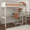 Stompa Classic High Sleeper Bed In White With Integrated Desk & Shelving -bedding sale cwhi 1 cropped