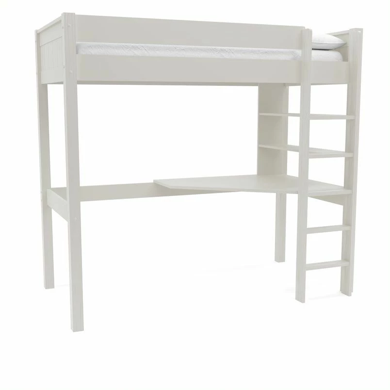 Stompa Classic High Sleeper Bed In White With Integrated Desk & Shelving 4 Stompa Classic High Sleeper Bed In White With Integrated Desk & Shelving - Image 2