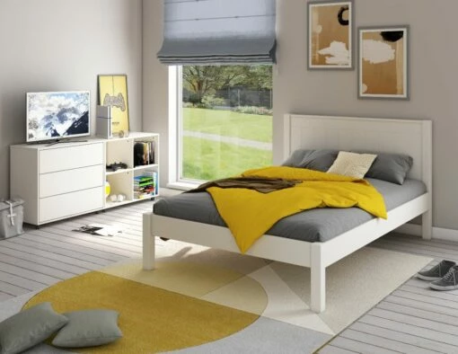 Stompa Classic Low End Double Bed In White 1 Stompa Classic Low End Double Bed In White -bedding sale cwled 1