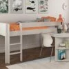 Stompa Classic White Mid Sleeper With Pull Out Desk - UK Single Size 1 Stompa Classic White Mid Sleeper With Pull Out Desk - UK Single Size -bedding sale cwmid1 1