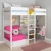 Stompa Duo High Sleeper With Desk, Shelving & Pink Chair Bed 1 Stompa Duo High Sleeper With Desk, Shelving & Pink Chair Bed -bedding sale duo5 26 1