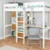 Stompa Duo 6 White High Sleeper Bed With Integrated Desk, Shelving & Multi Storage Unit -bedding sale duohi638 1