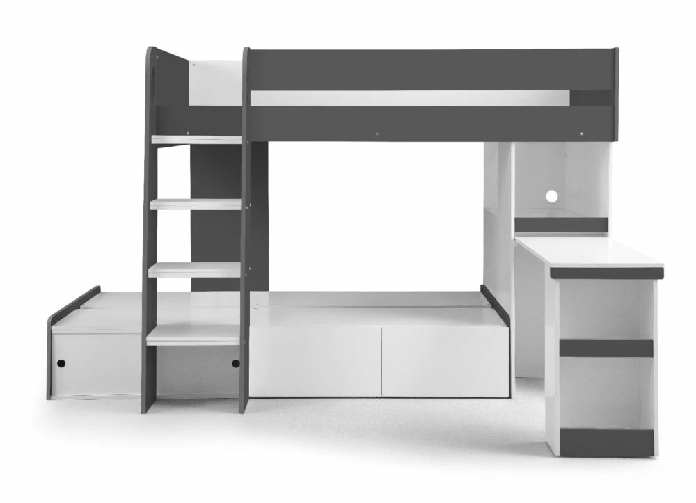 Julian Bowen Eclipse Bunk Bed In White & Charcoal 5 Julian Bowen Eclipse Bunk Bed In White & Charcoal - Image 3