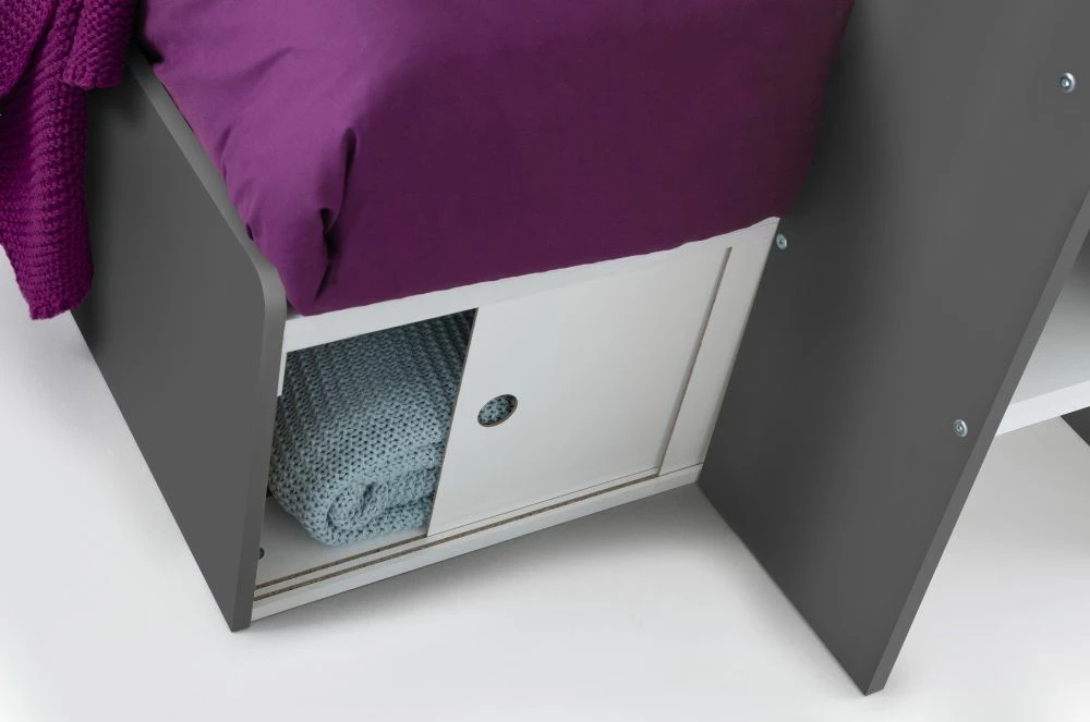 Julian Bowen Eclipse Bunk Bed In White & Charcoal 7 Julian Bowen Eclipse Bunk Bed In White & Charcoal - Image 5