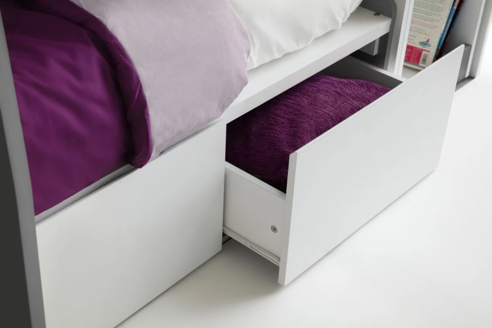 Julian Bowen Eclipse Bunk Bed In White & Charcoal 8 Julian Bowen Eclipse Bunk Bed In White & Charcoal - Image 6