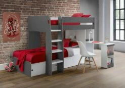 Julian Bowen Eclipse Bunk Bed In White & Charcoal