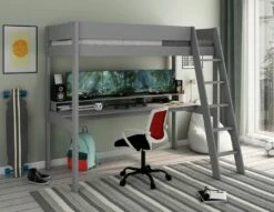 Kids Avenue Estella High Sleeper Gaming Bed In Grey