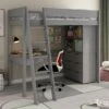 Kids Avenue Estella High Sleeper 3 Bed With Storage & Desk In Grey 2 Kids Avenue Estella High Sleeper 3 Bed With Storage & Desk In Grey -bedding sale est grey high3 2