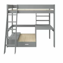 Kids Avenue Estella Grey High Sleeper 4 Bed With Storage, Desk & Silver Futon 8 Kids Avenue Estella Grey High Sleeper 4 Bed With Storage, Desk & Silver Futon -bedding sale est grey high4 cutout 1 1