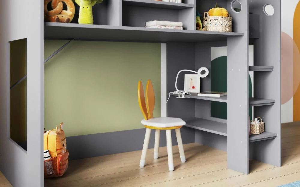 Everest Junior High Sleeper Bed In Grey 6 Everest Junior High Sleeper Bed In Grey - Image 4