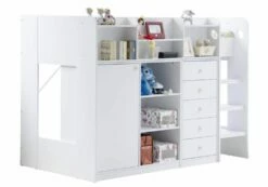 Flair Wizard White Junior High Sleeper Storage Bed -bedding sale ff26h3 4
