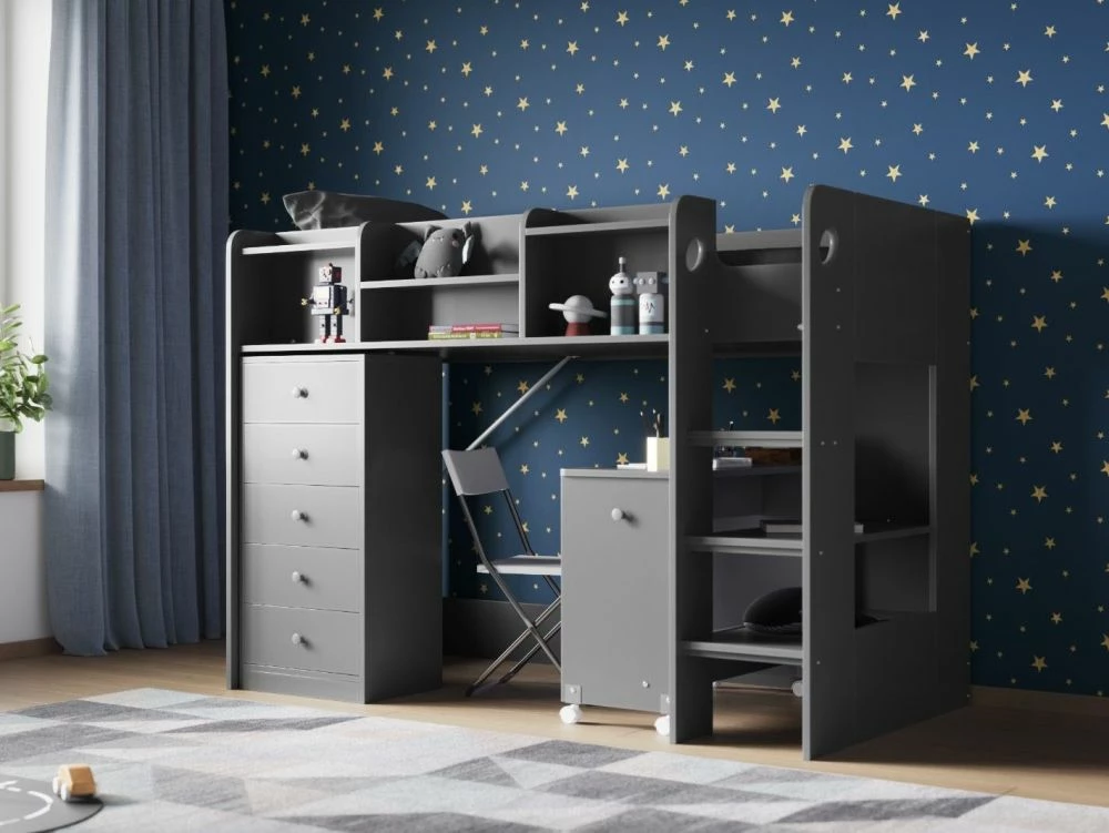 Everest Junior High Sleeper Roomset In Grey 3 Everest Junior High Sleeper Roomset In Grey