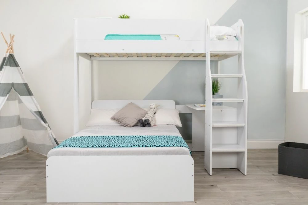 Montana L Shaped Triple Bunk Bed In White 5 Montana L Shaped Triple Bunk Bed In White - Image 3
