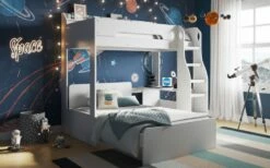 Montana L Shaped Triple Bunk Bed In White 13 Montana L Shaped Triple Bunk Bed In White -bedding sale ffctb 4