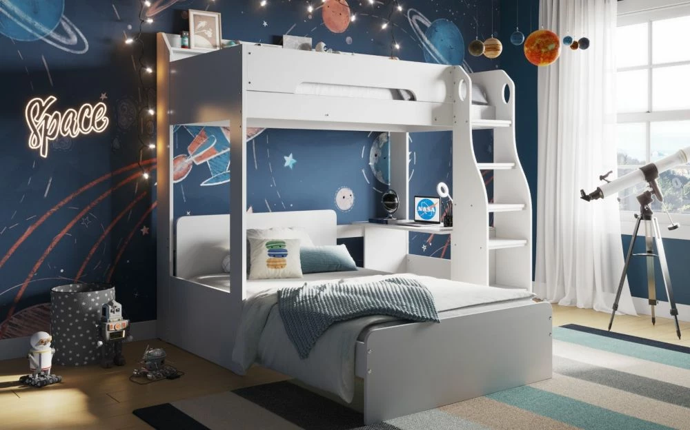Montana L Shaped Triple Bunk Bed In White 6 Montana L Shaped Triple Bunk Bed In White - Image 4