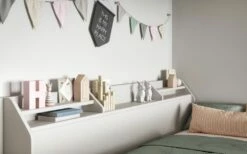 Flair Slick Staircase Triple Bunk Bed In White With Shelves & Drawers -bedding sale ffs93w 5