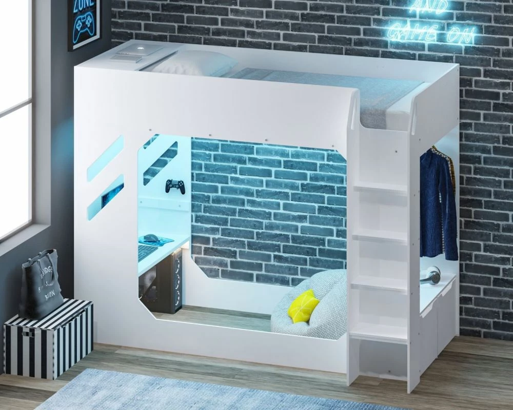 Flair Recoil Shuttle White High Sleeper Bed - Single 4 Flair Recoil Shuttle White High Sleeper Bed - Single - Image 2