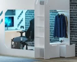 Flair Recoil Shuttle White High Sleeper Bed - Single 12 Flair Recoil Shuttle White High Sleeper Bed - Single -bedding sale ffshssw 4