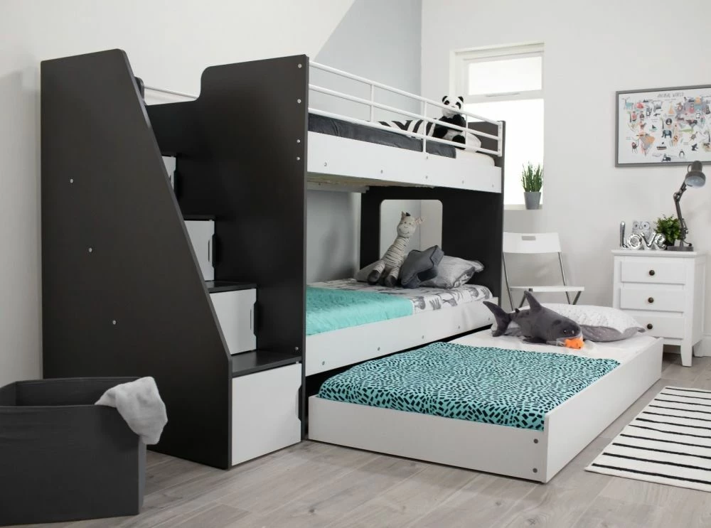 Flair Jasper Bunk Bed With Trundle Bed & Staircase 3 Flair Jasper Bunk Bed With Trundle Bed & Staircase