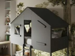 Flair Jungle House Bunk Bed In Solid Grey 11 Flair Jungle House Bunk Bed In Solid Grey -bedding sale fjunglbg 2
