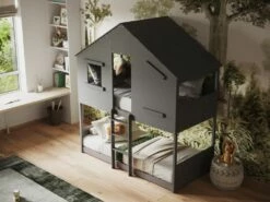 Flair Jungle House Bunk Bed In Solid Grey 9 Flair Jungle House Bunk Bed In Solid Grey -bedding sale fjunglbg 4