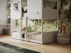 Flair Jungle House Bunk Bed In Solid White 10 Flair Jungle House Bunk Bed In Solid White -bedding sale fjunglbw 3
