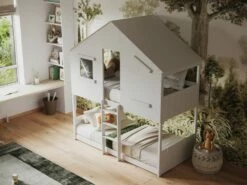 Flair Jungle House Bunk Bed In Solid White 11 Flair Jungle House Bunk Bed In Solid White -bedding sale fjunglbw 4