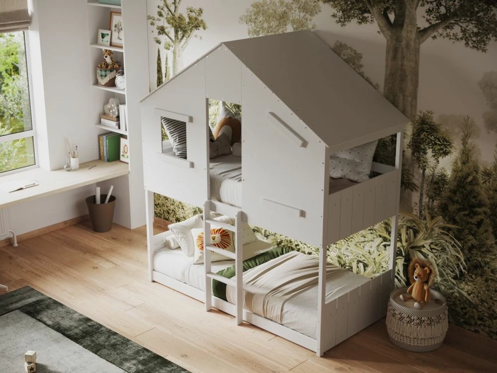 Flair Jungle House Bunk Bed In Solid White 7 Flair Jungle House Bunk Bed In Solid White - Image 5