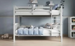 Noah Bunk Bed In White - UK Size -bedding sale flair wooden zoom bunk tz4 2