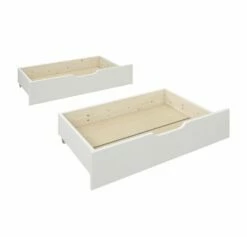 Astral Solid Wood Small Double Bed In White With Optional Storage -bedding sale fndraw drawers isometric view