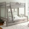 Astral Solid Wood Triple Bunk Bed With Optional Drawers In Grey 1 Astral Solid Wood Triple Bunk Bed With Optional Drawers In Grey -bedding sale fnortbgr 1