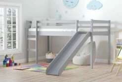 Birlea Frankie Grey Mid Sleeper Bed With Slide