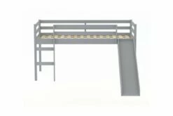 Birlea Frankie Grey Mid Sleeper Bed With Slide -bedding sale framidb3sgry 34 1