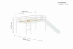 Birlea Frankie White Mid Sleeper Bed With Slide 13 Birlea Frankie White Mid Sleeper Bed With Slide -bedding sale framidb3swht 51 1